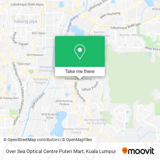 Over Sea Optical Centre Puteri Mart map