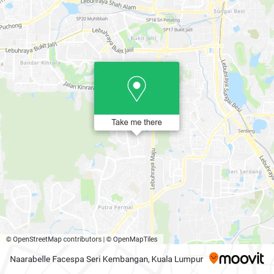 Naarabelle Facespa Seri Kembangan map