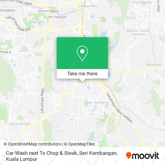 Car Wash next To Chop & Steak, Seri Kembangan map