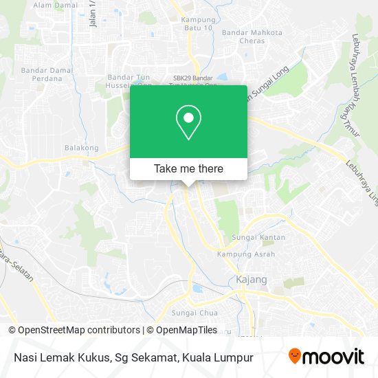 Nasi Lemak Kukus, Sg Sekamat map