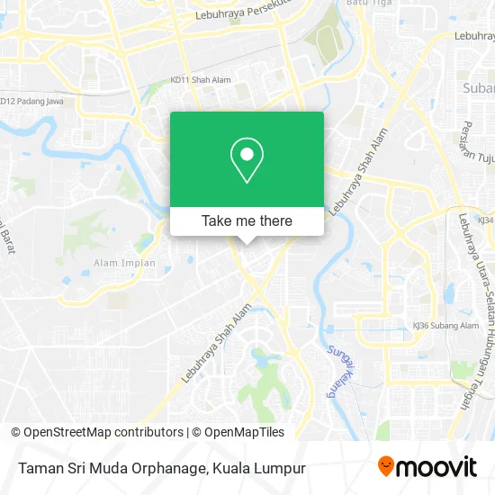 Taman Sri Muda Orphanage map
