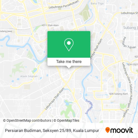 Peta Persiaran Budiman, Seksyen 25 / 89