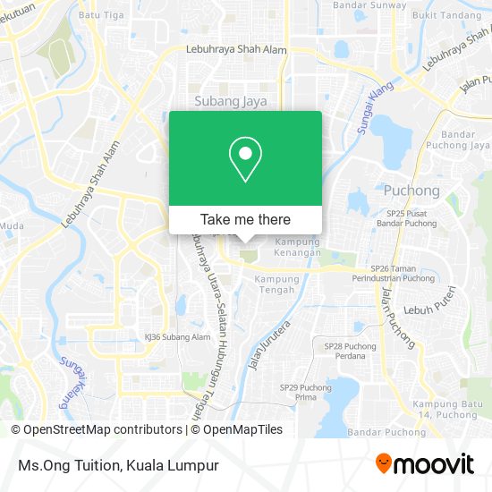 Ms.Ong Tuition map