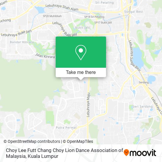 Choy Lee Futt Chang Choy Lion Dance Association of Malaysia map