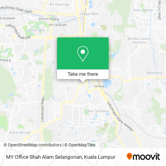MY Office Shah Alam Selangorian map