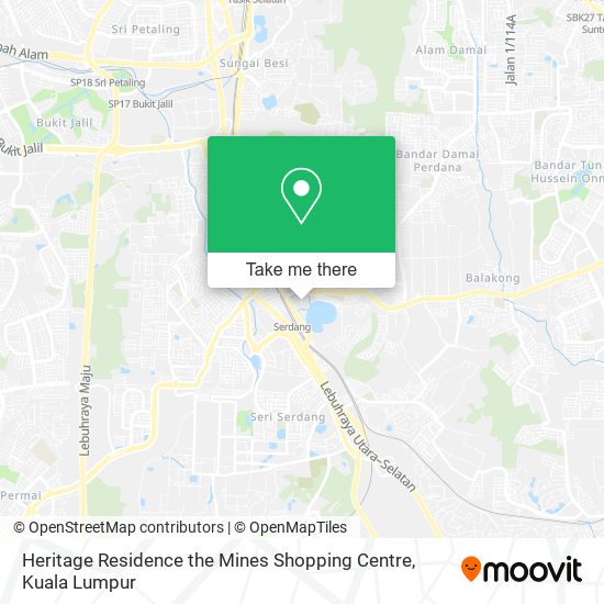 Heritage Residence the Mines Shopping Centre map