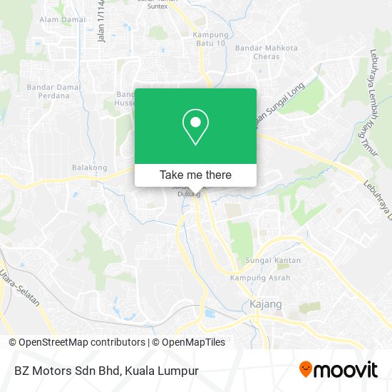 Peta BZ Motors Sdn Bhd