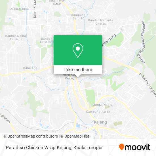 Paradiso Chicken Wrap Kajang map