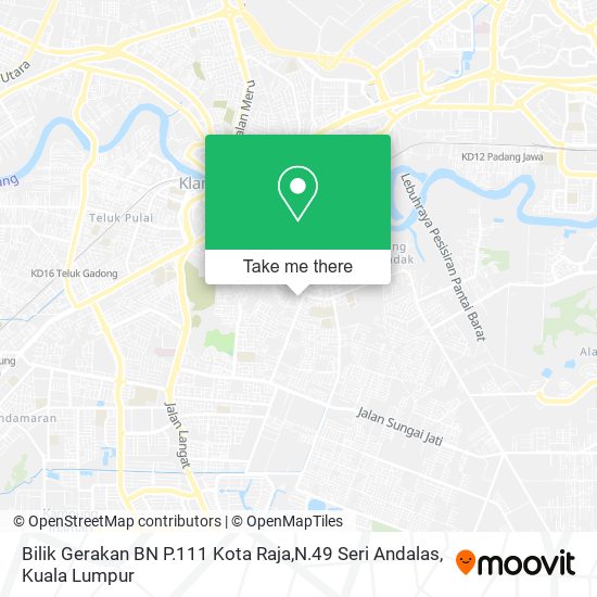 Peta Bilik Gerakan BN P.111 Kota Raja,N.49 Seri Andalas