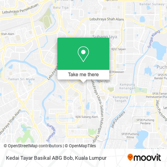 Kedai Tayar Basikal ABG Bob map