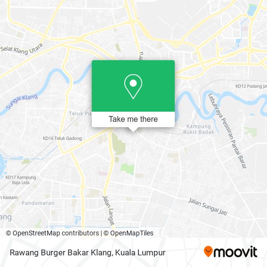 Peta Rawang Burger Bakar Klang