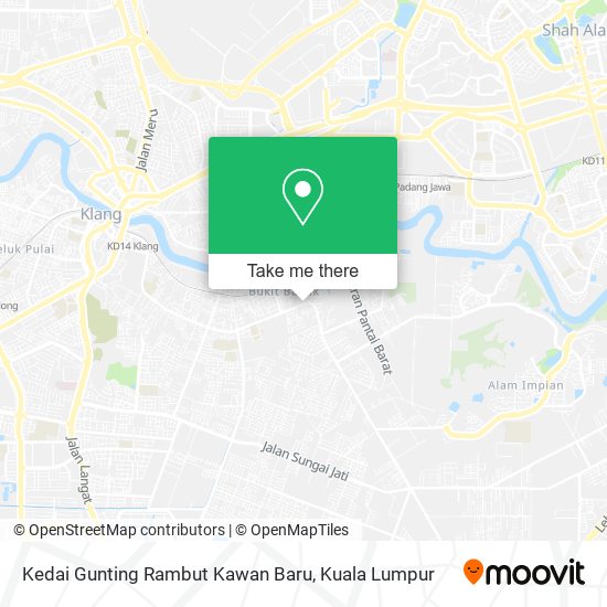 Peta Kedai Gunting Rambut Kawan Baru