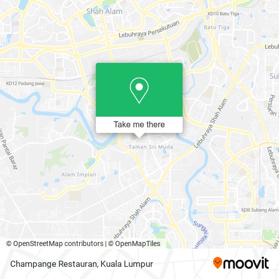 Champange Restauran map