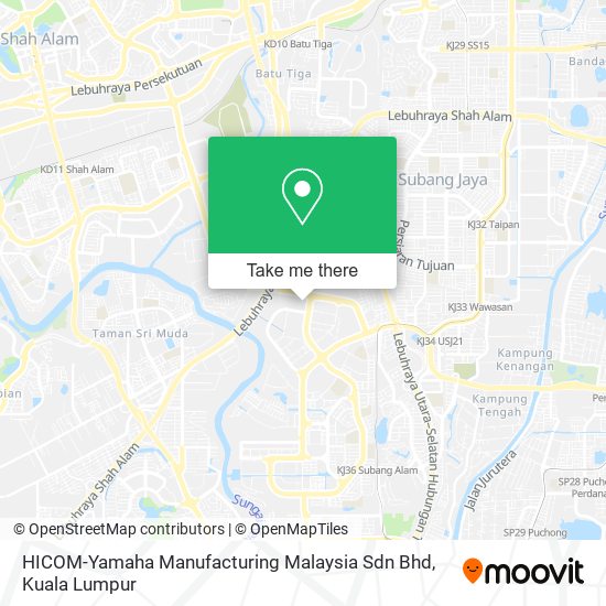 Peta HICOM-Yamaha Manufacturing Malaysia Sdn Bhd