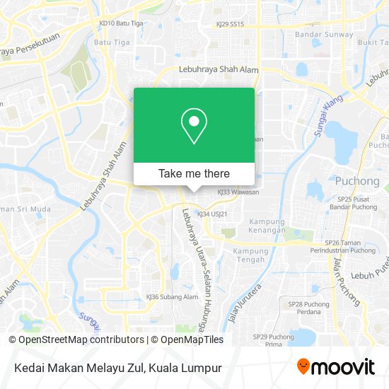 Kedai Makan Melayu Zul map
