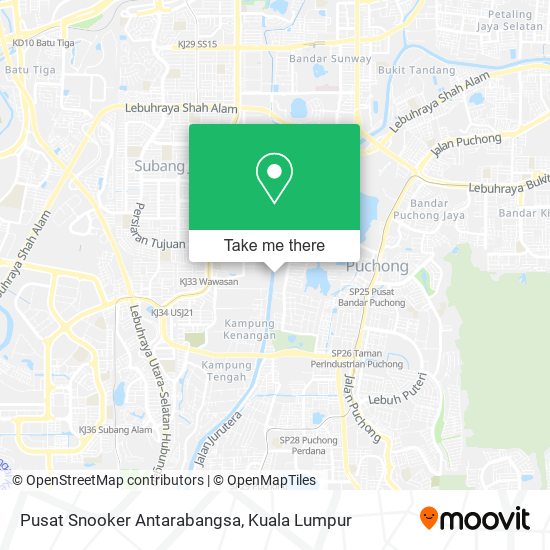 Pusat Snooker Antarabangsa map