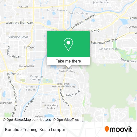 Bonafide Training map