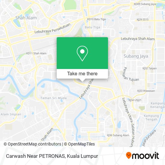 Peta Carwash Near PETRONAS