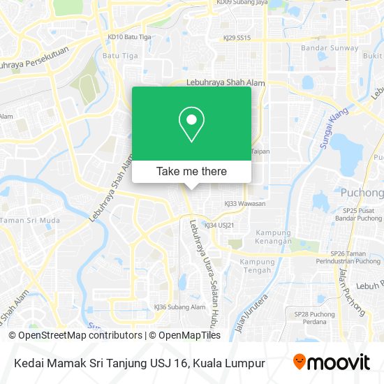 Kedai Mamak Sri Tanjung USJ 16 map