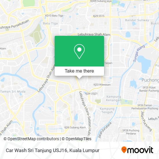 Car Wash Sri Tanjung USJ16 map