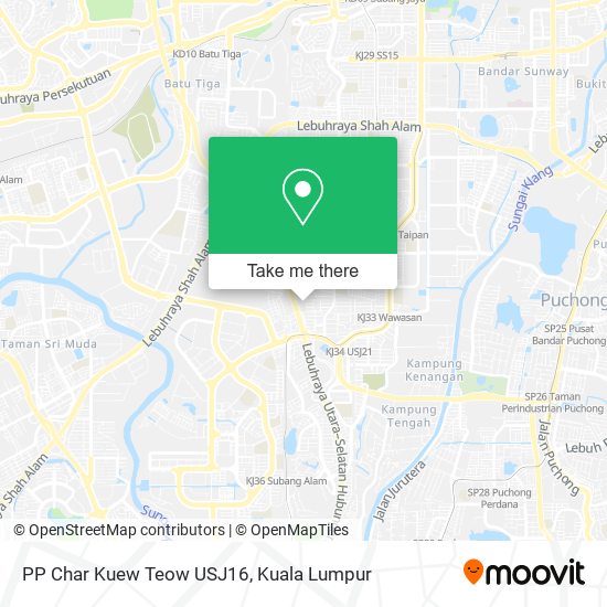 PP Char Kuew Teow USJ16 map