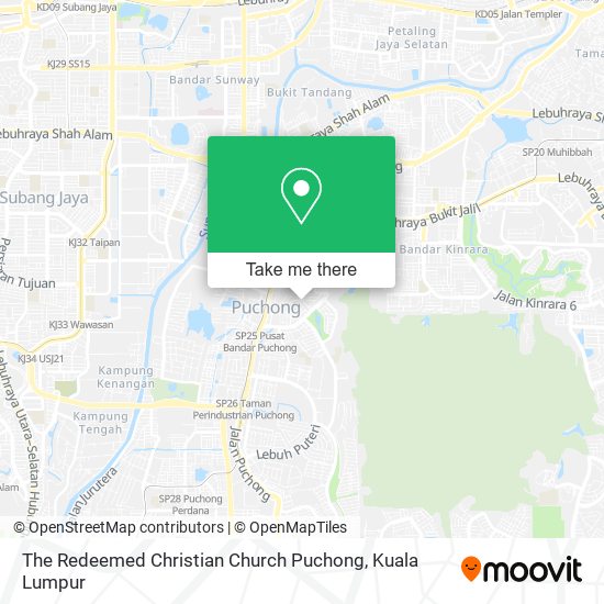 The Redeemed Christian Church Puchong map