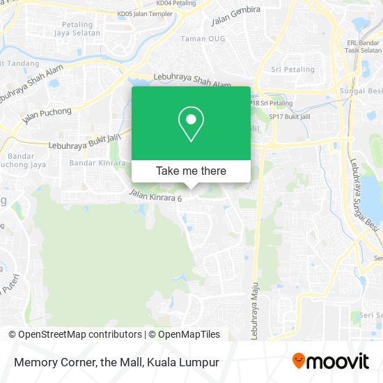 Memory Corner, the Mall map