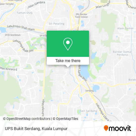 UPS Bukit Serdang map