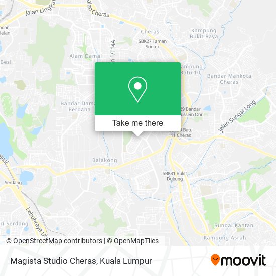 Magista Studio Cheras map