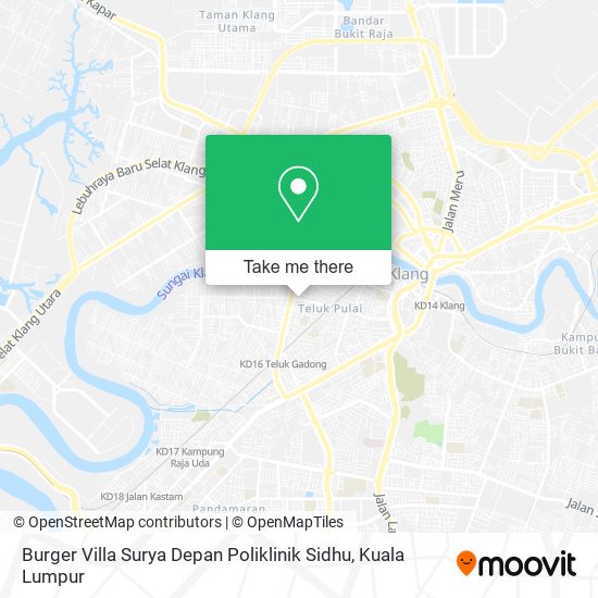 Peta Burger Villa Surya Depan Poliklinik Sidhu