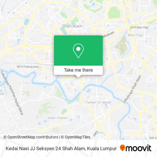 Peta Kedai Nasi JJ Seksyen 24 Shah Alam