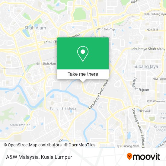 A&W Malaysia map