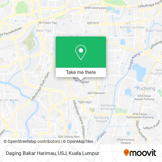 Daging Bakar Harimau, USJ map