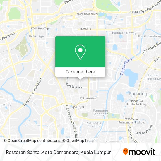 Restoran Santai,Kota Damansara map