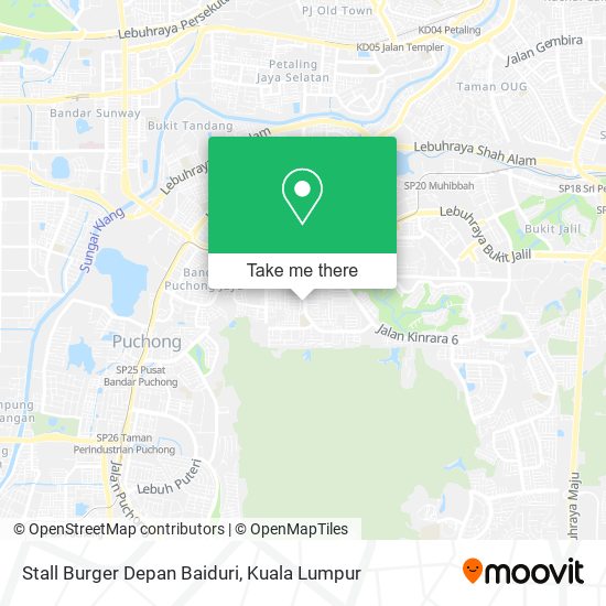 Stall Burger Depan Baiduri map