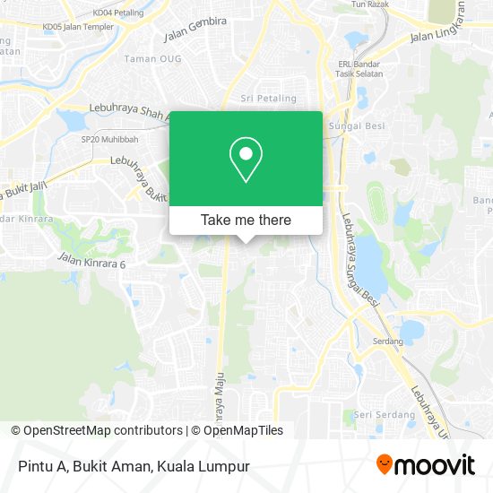 Pintu A, Bukit Aman map