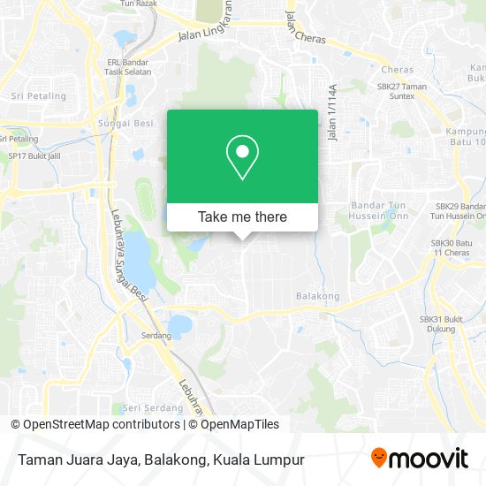 Taman Juara Jaya, Balakong map