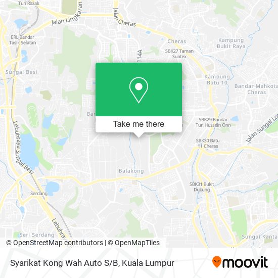 Syarikat Kong Wah Auto S/B map