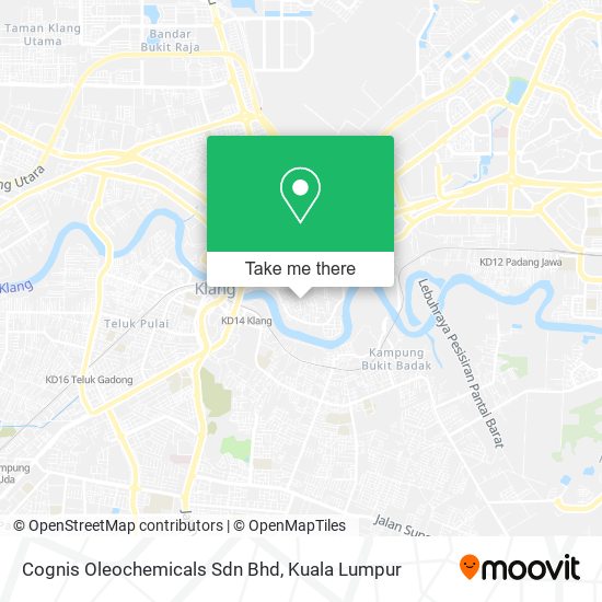 Cognis Oleochemicals Sdn Bhd map