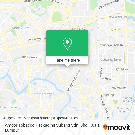 Amcor Tobacco Packaging Subang Sdn. Bhd map