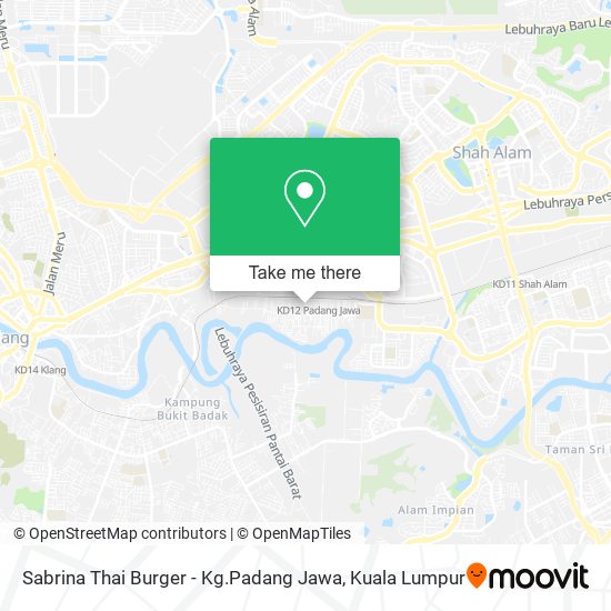 Peta Sabrina Thai Burger - Kg.Padang Jawa