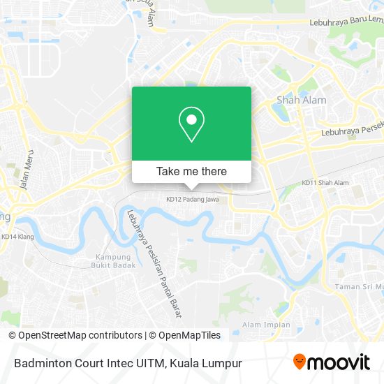 Badminton Court Intec UITM map