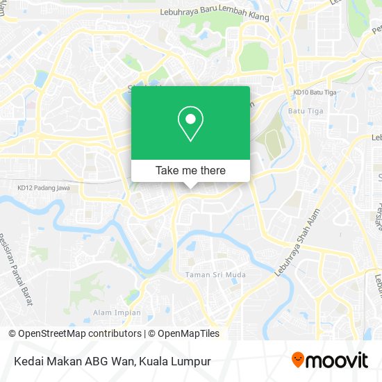 Kedai Makan ABG Wan map