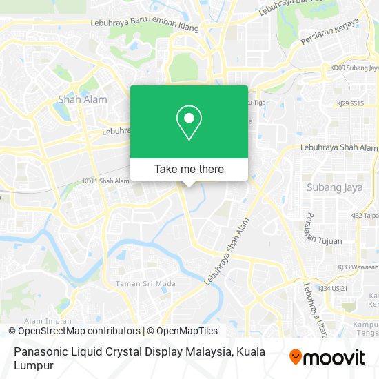 Panasonic Liquid Crystal Display Malaysia map