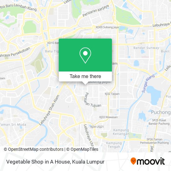 Vegetable Shop in A House map