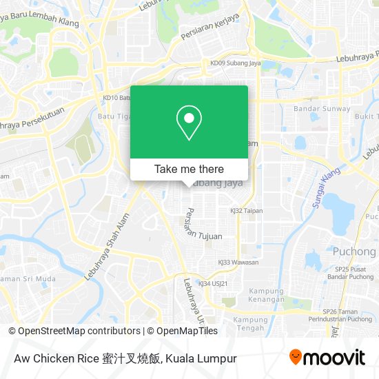 Aw Chicken Rice 蜜汁叉燒飯 map