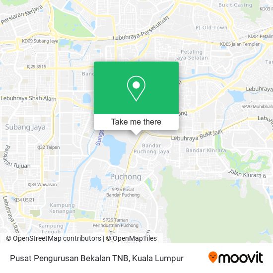 Pusat Pengurusan Bekalan TNB map