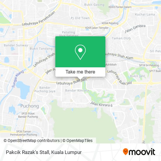 Pakcik Razak's Stall map