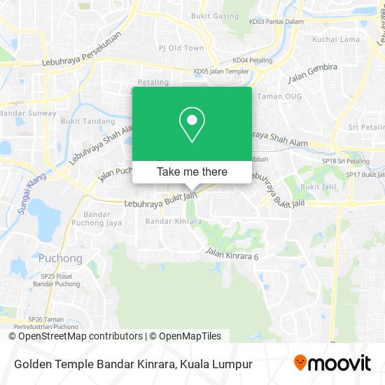 Golden Temple Bandar Kinrara map