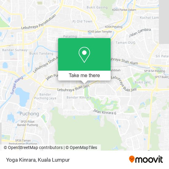 Yoga Kinrara map